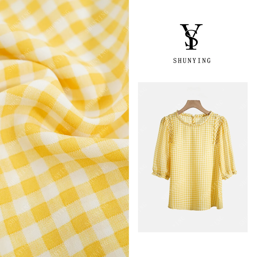 【仟娜】简约风格~法式设计感小格子减龄衬衫SY72C28738