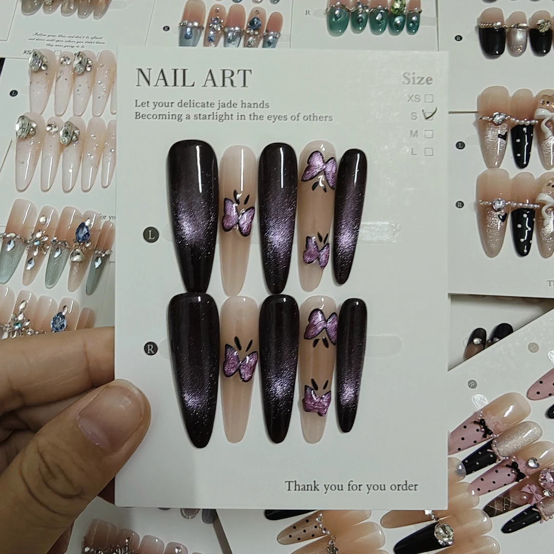 【扣号链接】孤品微瑕 纯手工穿戴甲 mo退no换 介意慎拍