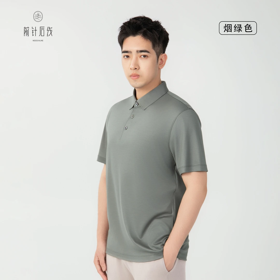 『三伏天救星』夏季男士极细羊毛凉感轻薄polo衫t恤男款老钱风男装