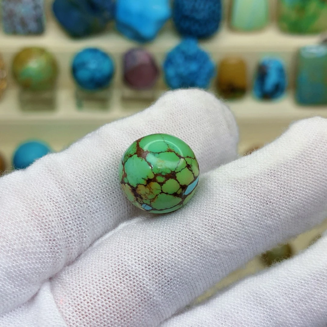 绿松石未镶嵌圆珠14.4