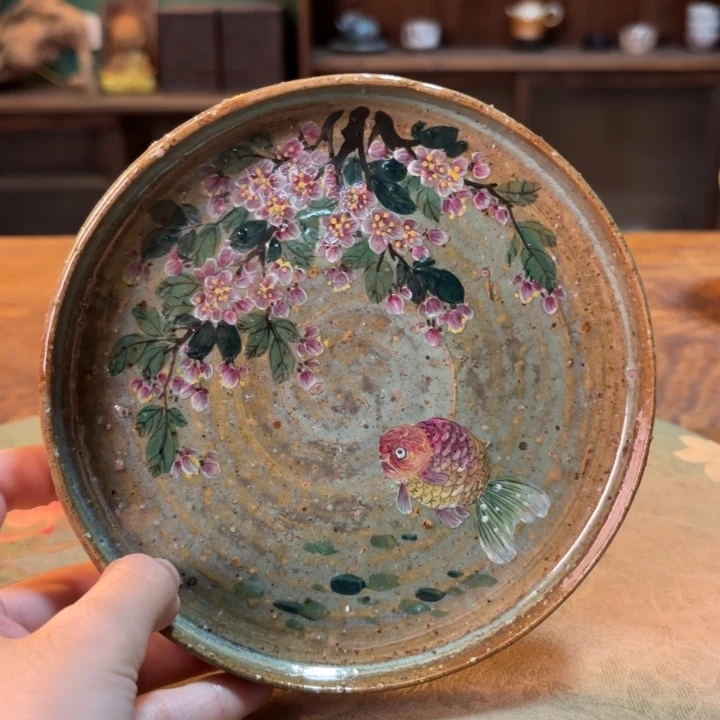 柴烧纯手工手绘陶瓷