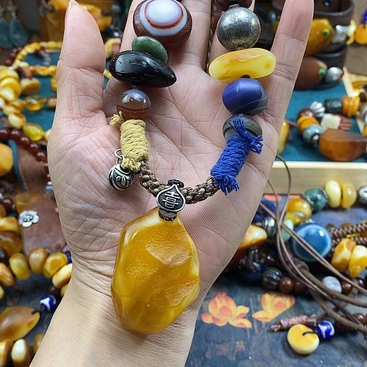 蜜蜡未镶嵌项链项链