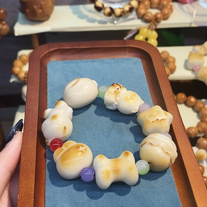 手串猴头核桃牙果多宝彩虹设计款