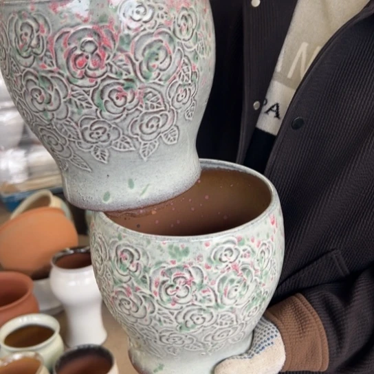 紫砂花盆高20口18————