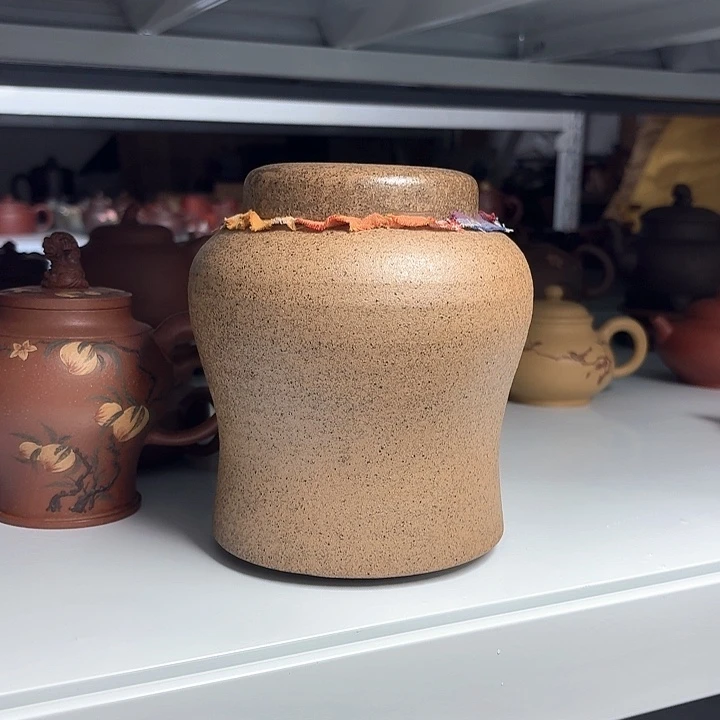 茶壶紫泥P**苏全手工制作茶叶罐