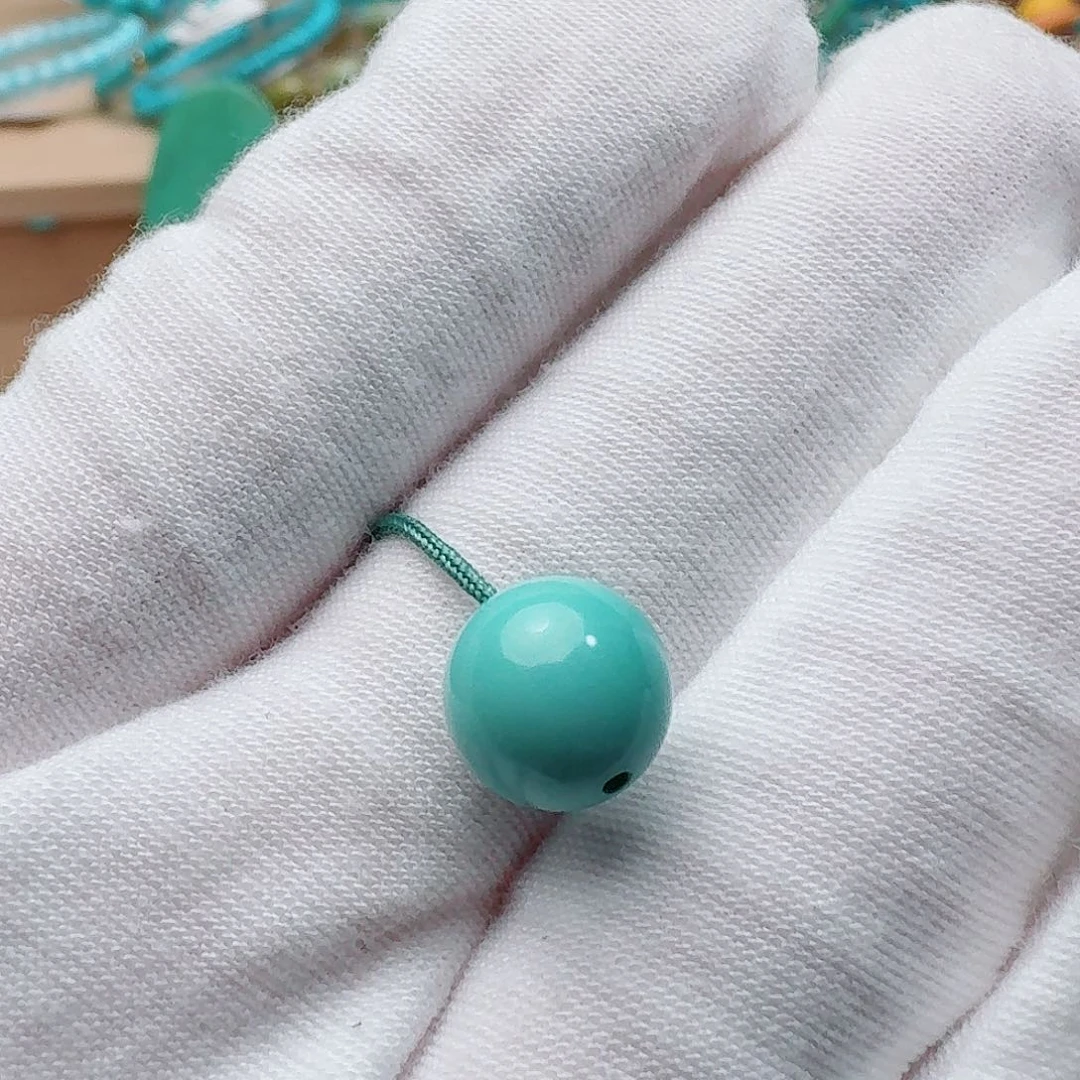 未镶嵌绿松石圆珠