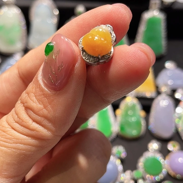 翡翠银S925镶嵌颈饰