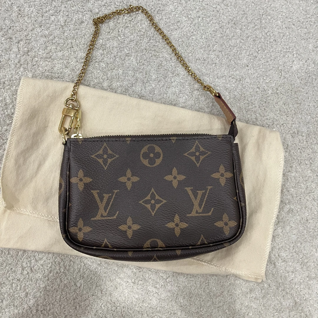 95新 LouisVuitton/路易威登 叮叮奢/老花mini麻将包