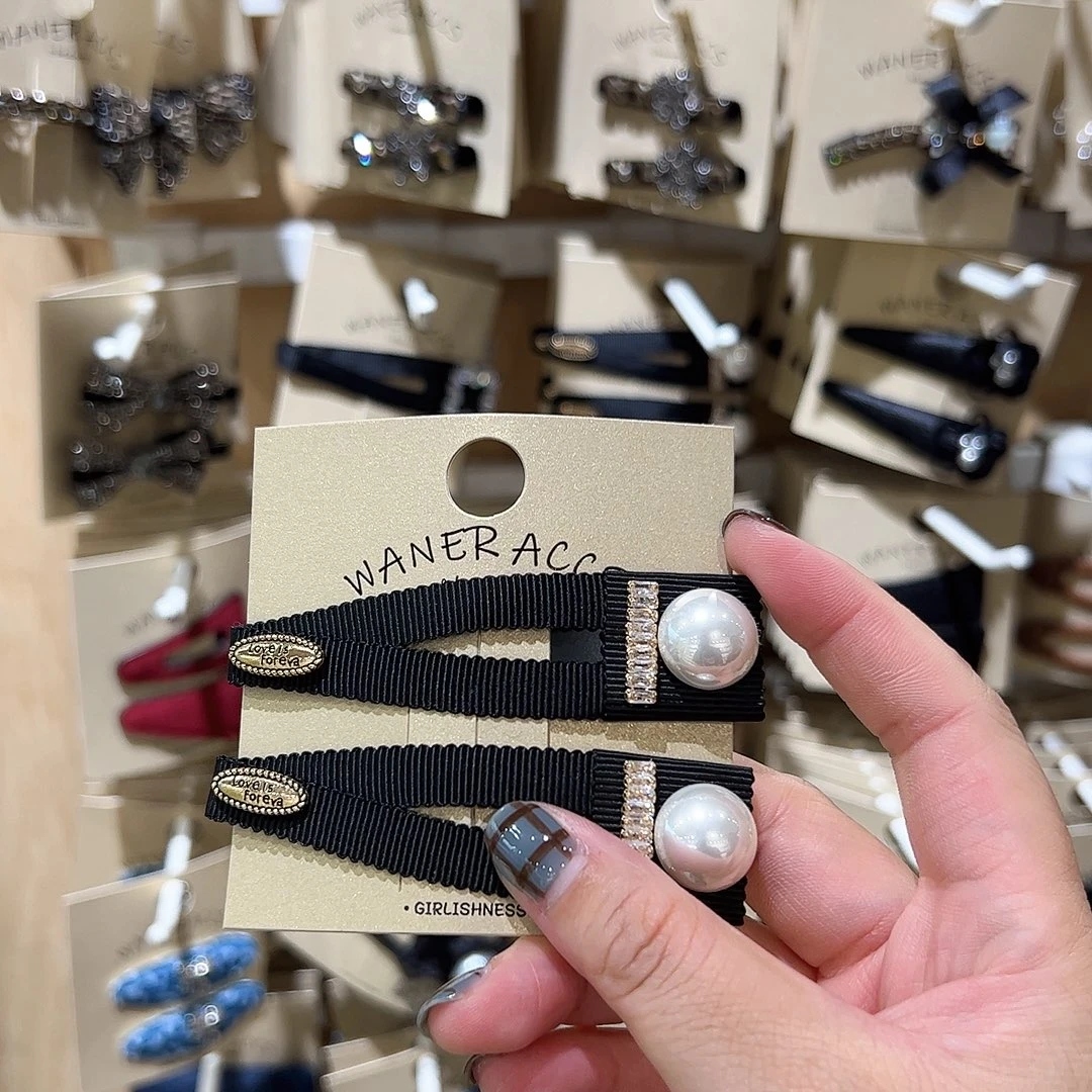 布艺非金属珠珠拜拜夹