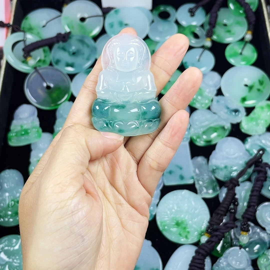 东***华翡翠未镶嵌颈饰吊坠