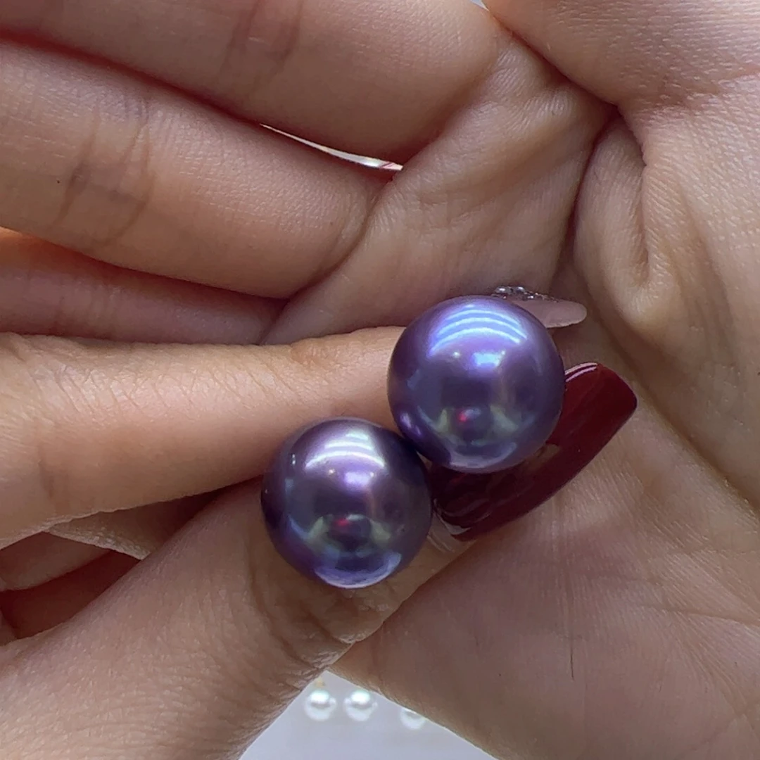 淡水珍珠耳饰18K金镶嵌