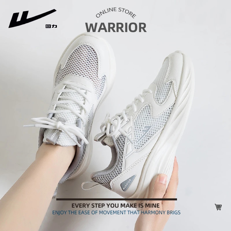 Warrior/回力运动鞋情侣款2025夏季潮流轻弹休闲网面透气跑步鞋
