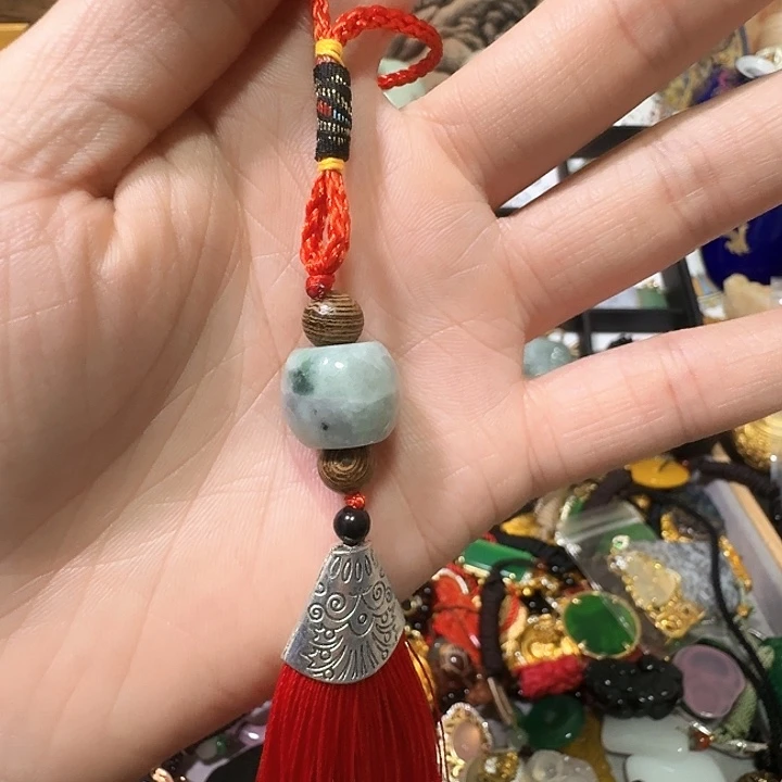 翡翠未镶嵌吊坠(赠链)天然缅甸翡翠路路挂件