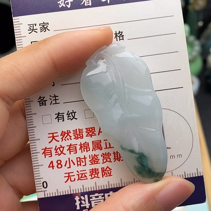 颈饰未镶嵌翡翠叶子