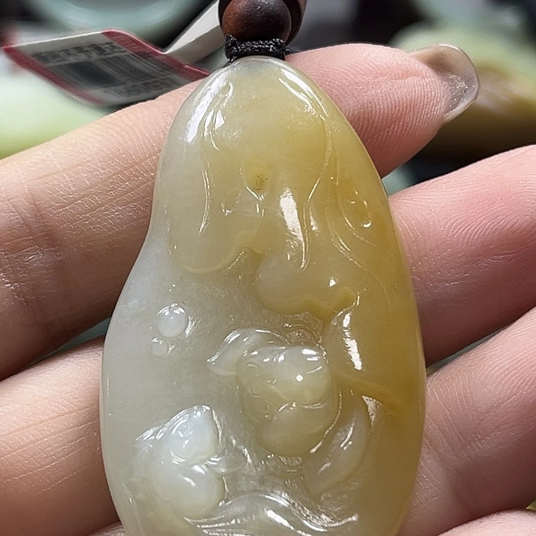 和田玉未镶嵌吊坠(不含链)