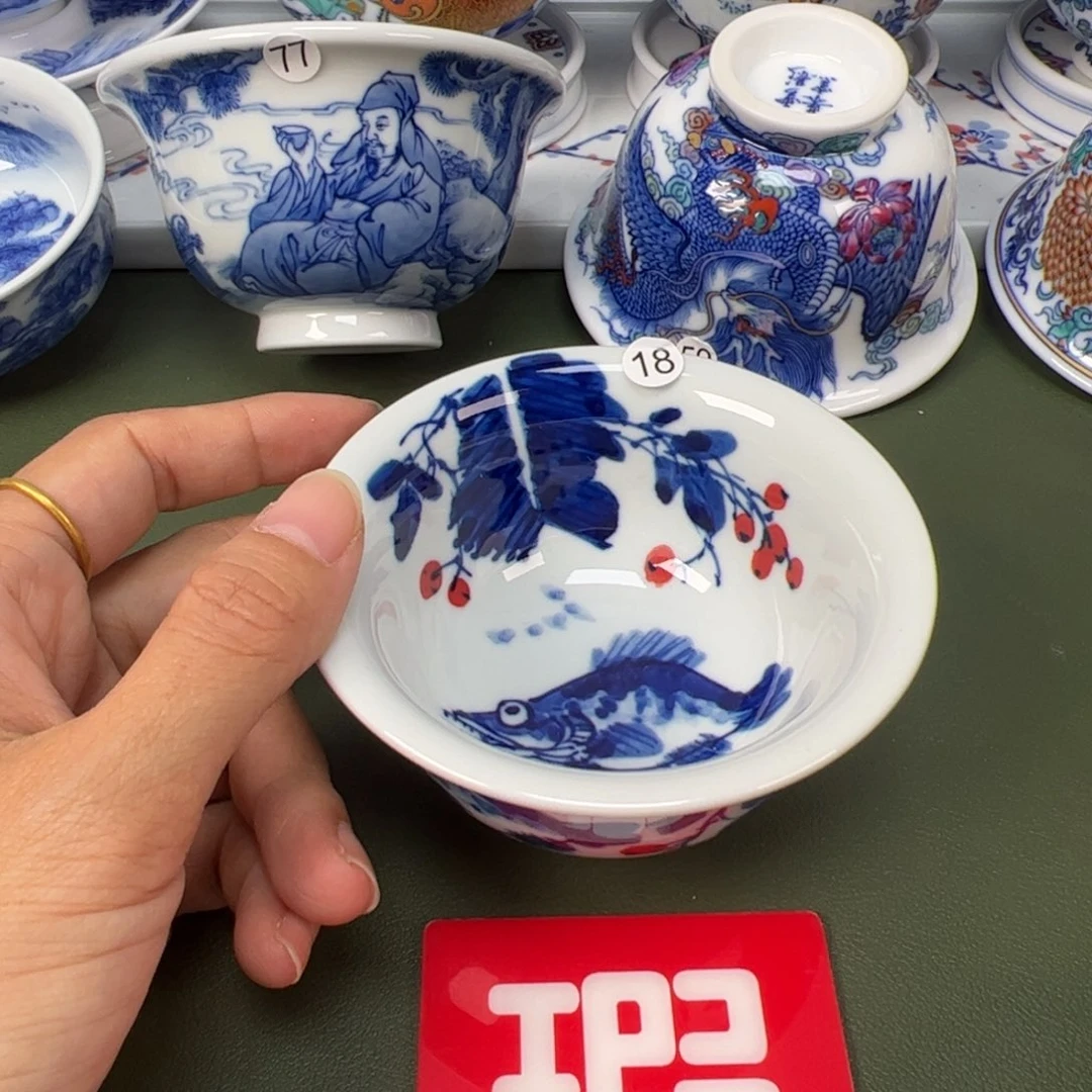 陶瓷景德镇纯手工纯手绘茶具木木18