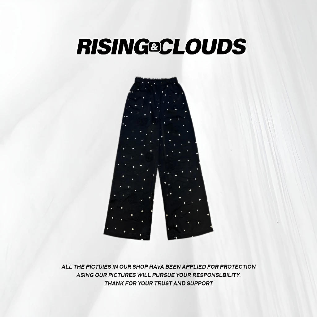 RISING&CLOUDS小云姐【原创】深圳夏季显瘦时尚波点休闲裤040041