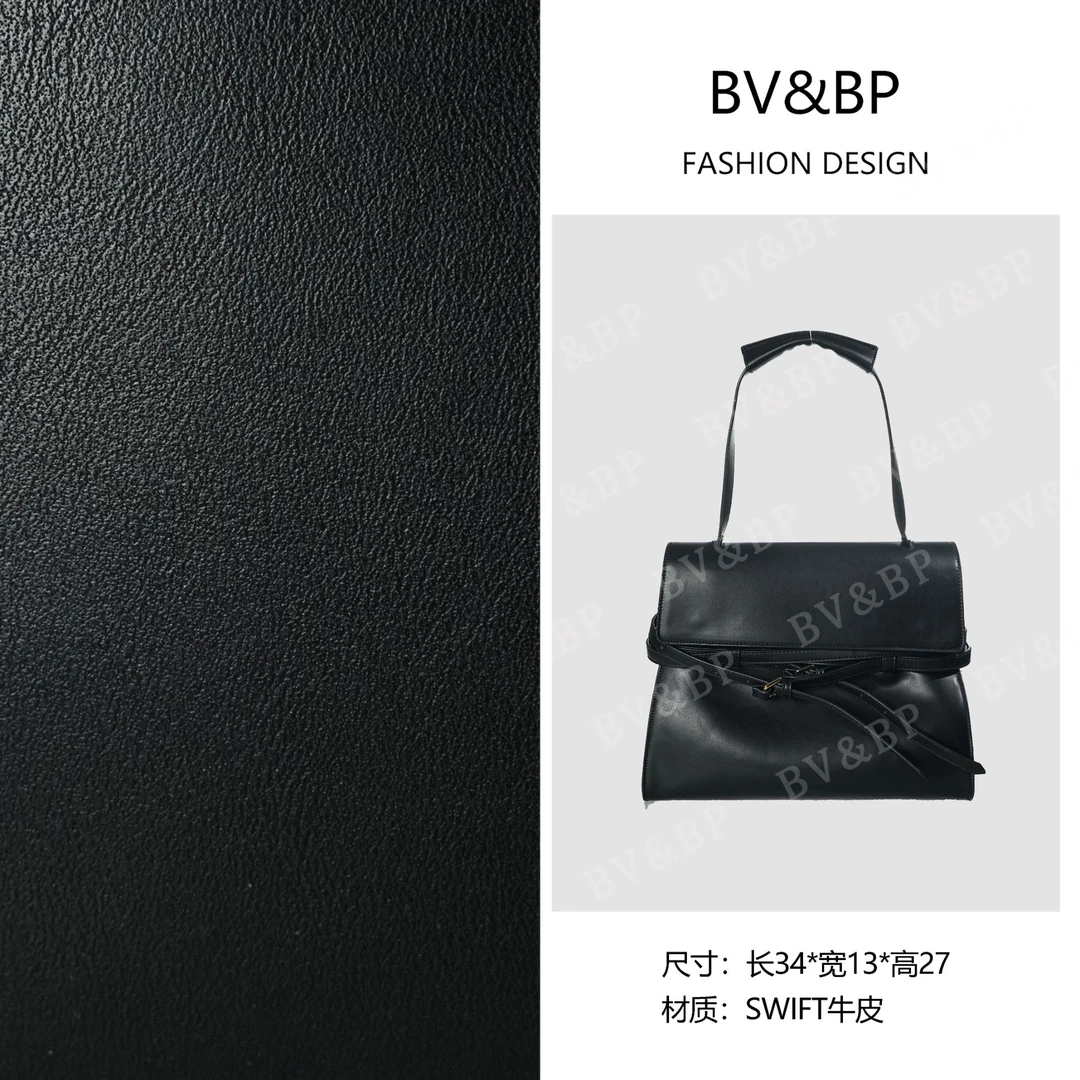 BV&BP· 原创设计 真皮高定手提单肩包  BV241024-黑色