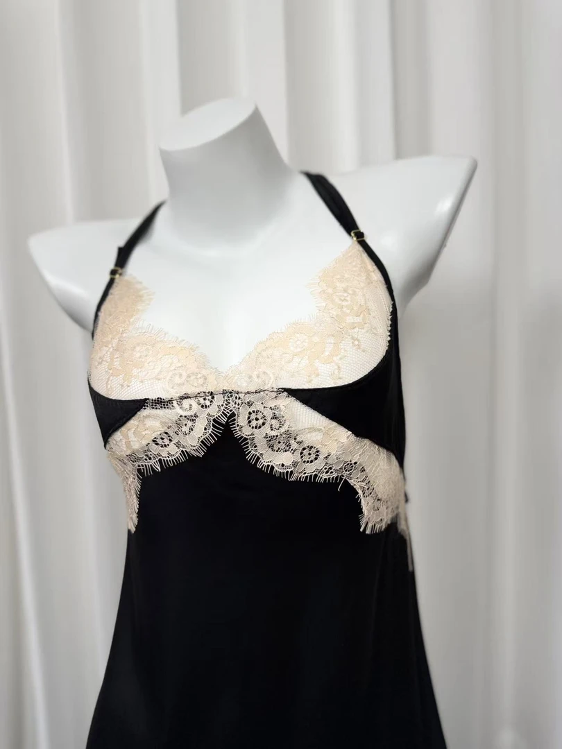 情趣内衣性感私房睫毛蕾丝睡衣纯欲火辣诱惑吊带睡裙制服约会战袍