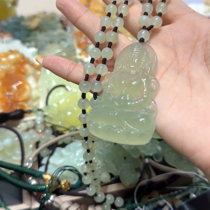 未镶嵌蛇纹石玉吊坠小*@