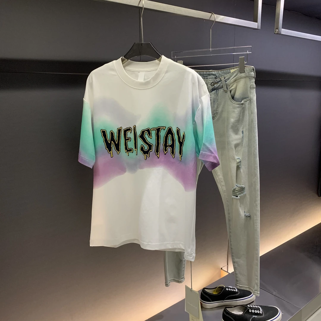 2025新款夏季休闲印花潮流时尚英文短袖T恤上衣