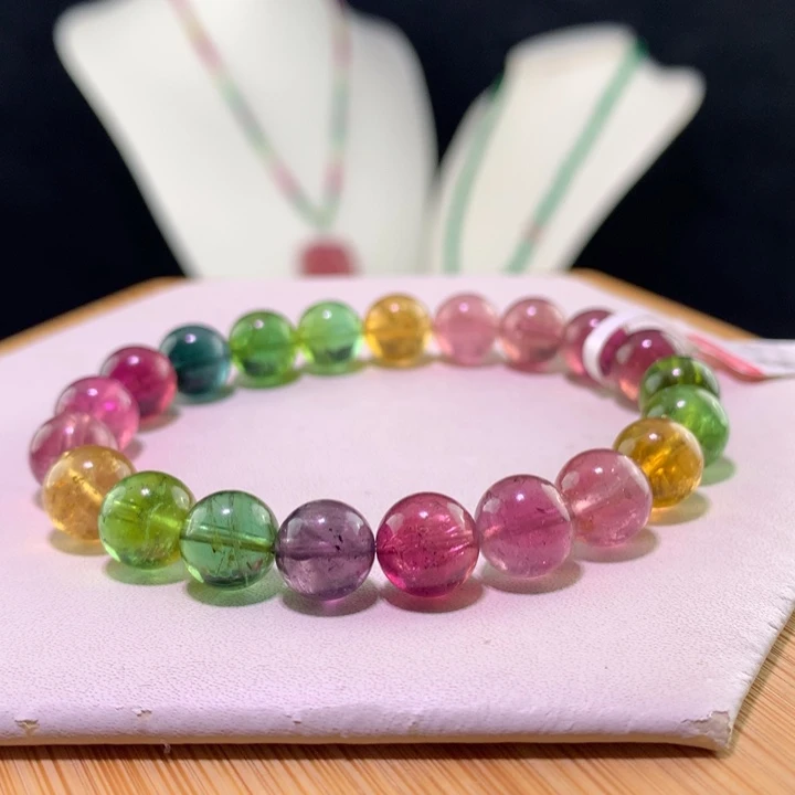 双色碧玺手链未镶嵌