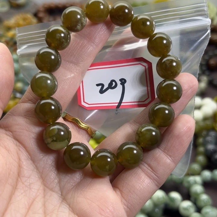 蛇纹石玉未镶嵌手链