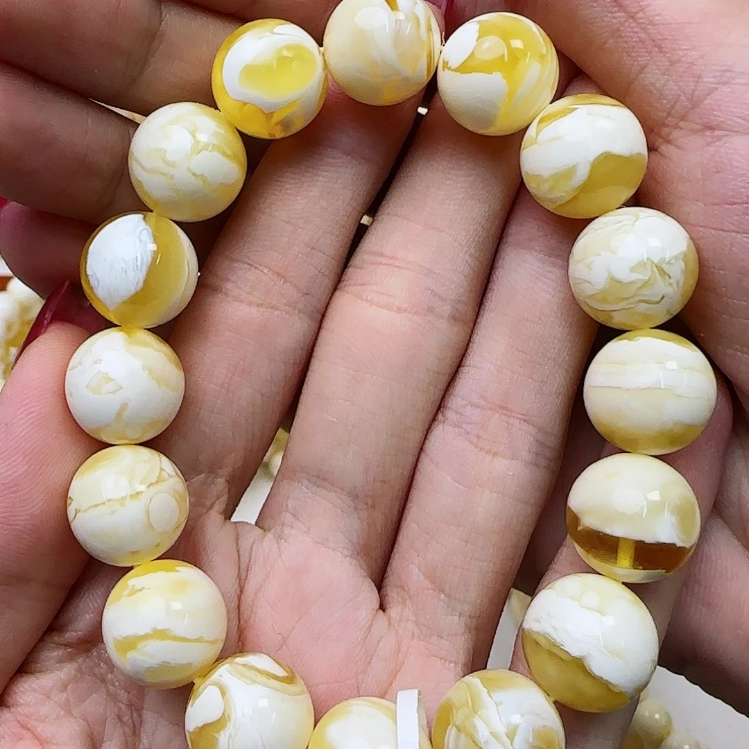 琥珀未镶嵌手链蜜蜡手串