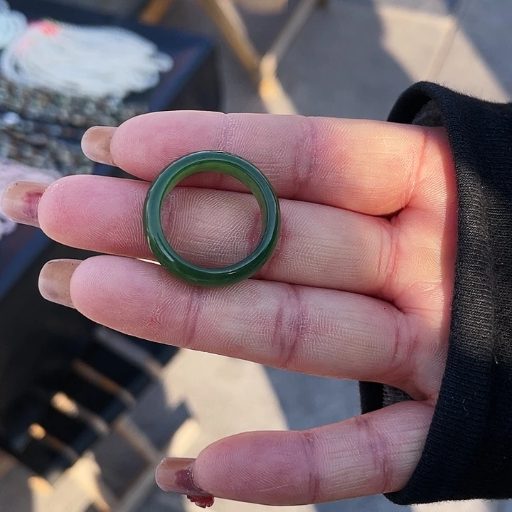 和田玉戒圈未镶嵌碧玉戒圈多样性拍一发一S