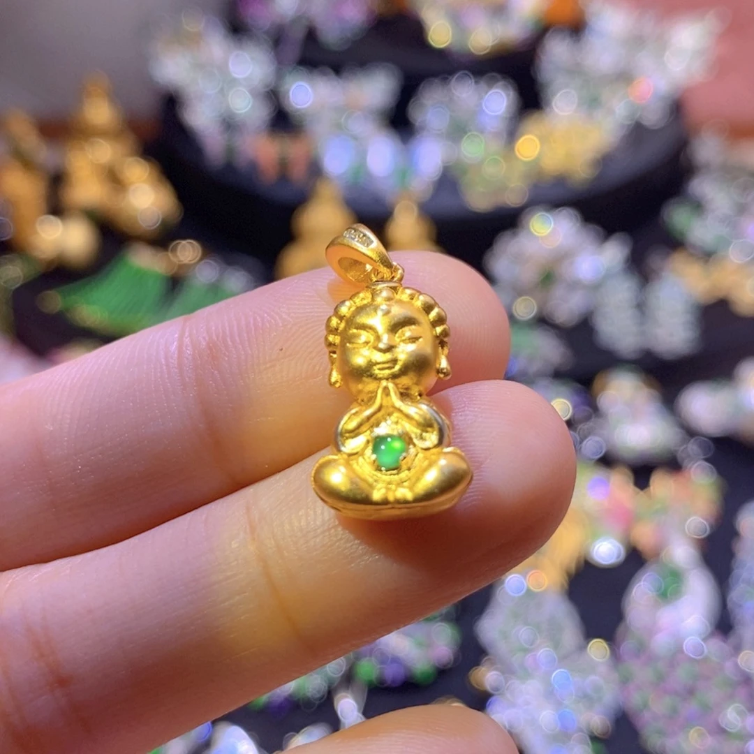 翡翠银S925镶嵌项圈天然翡翠