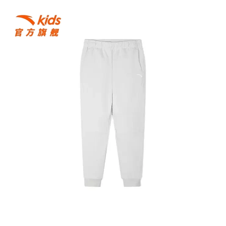 【直播特惠】安踏儿童男大童加绒卫裤运动裤保暖冬季针织运动裤男童