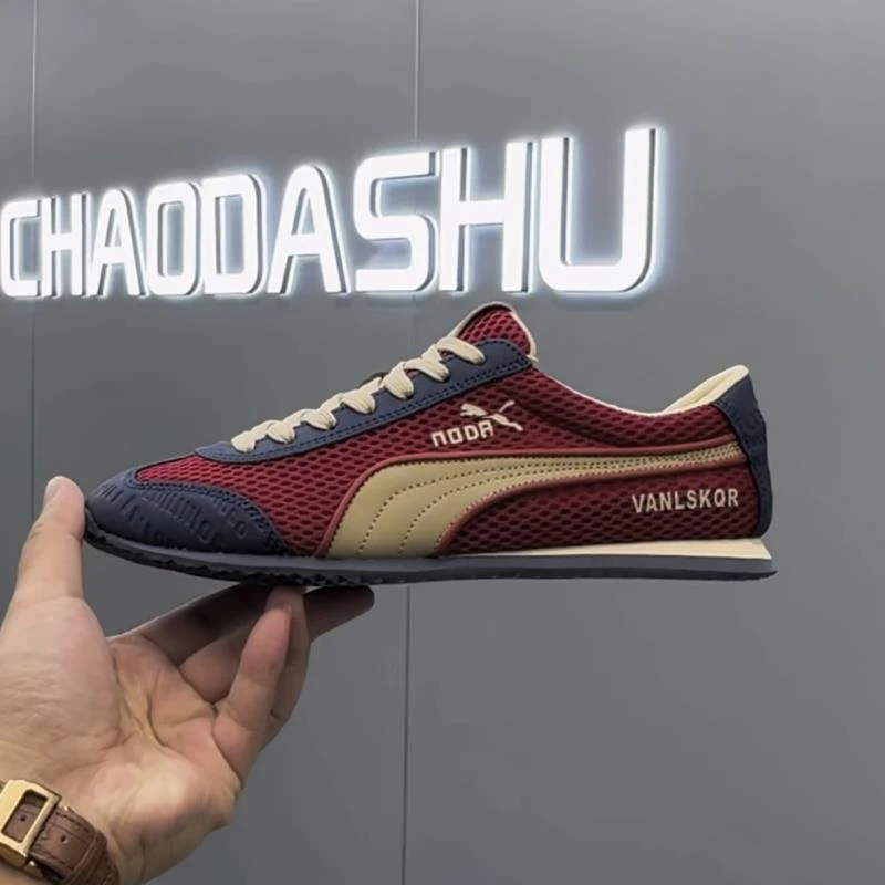 2025夏季新款时尚百搭舒适网面透气休闲鞋软底轻质运动鞋潮流男鞋