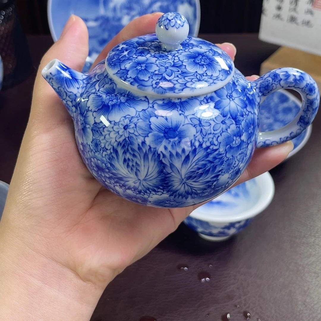 随***留纯手工手绘万花壶