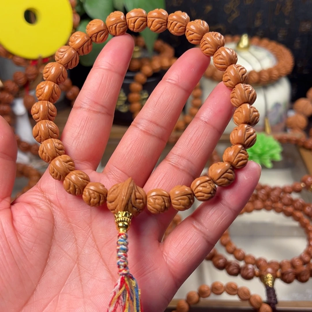 手串桃核小金豆手持11