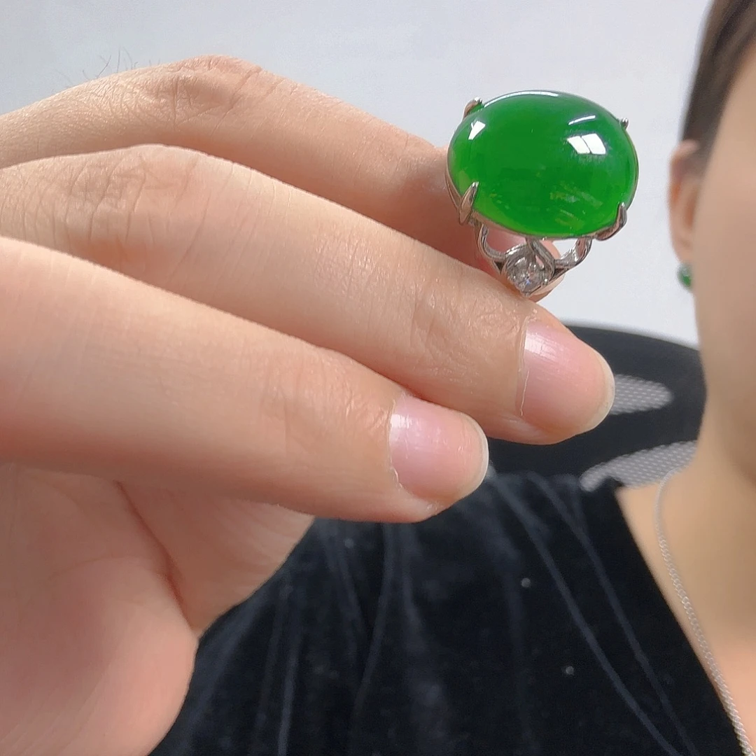 余***彦翡翠银S925镶嵌吊坠(不含链)