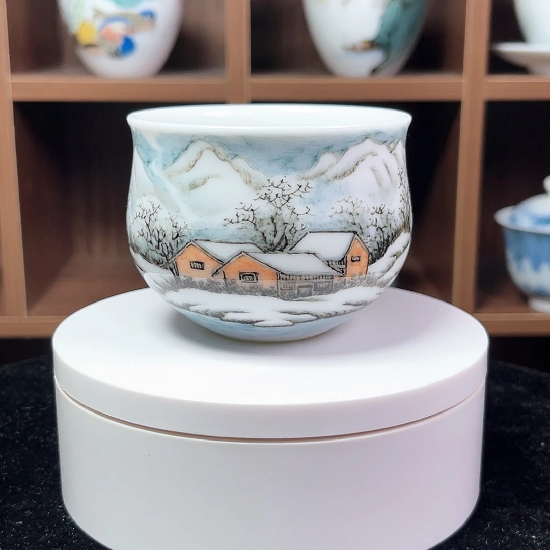 胡****醴陵釉下五彩瓷杯子