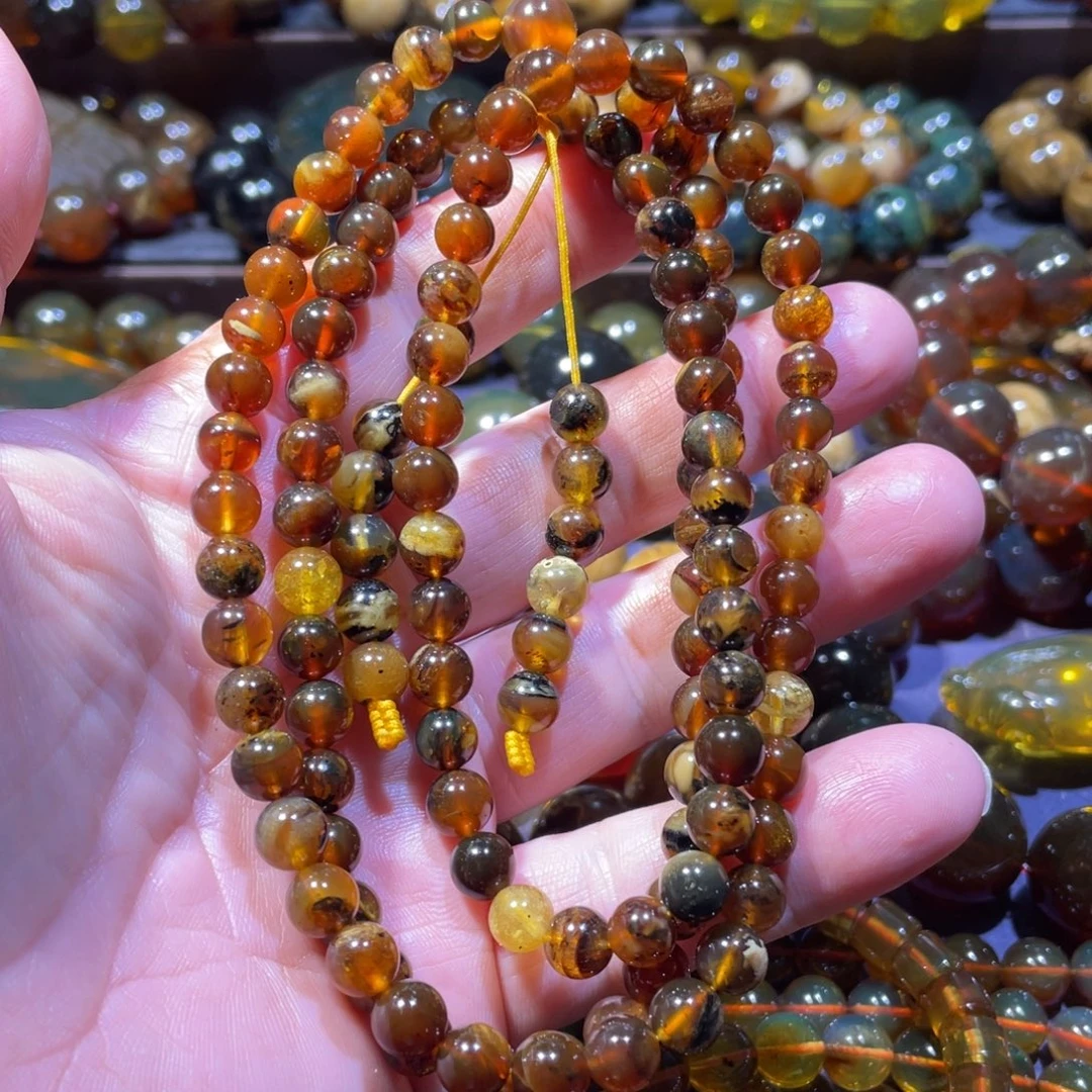 琥珀未镶嵌手链天然