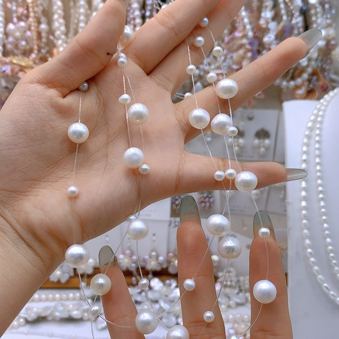 银S925镶嵌淡水珍珠发饰一****