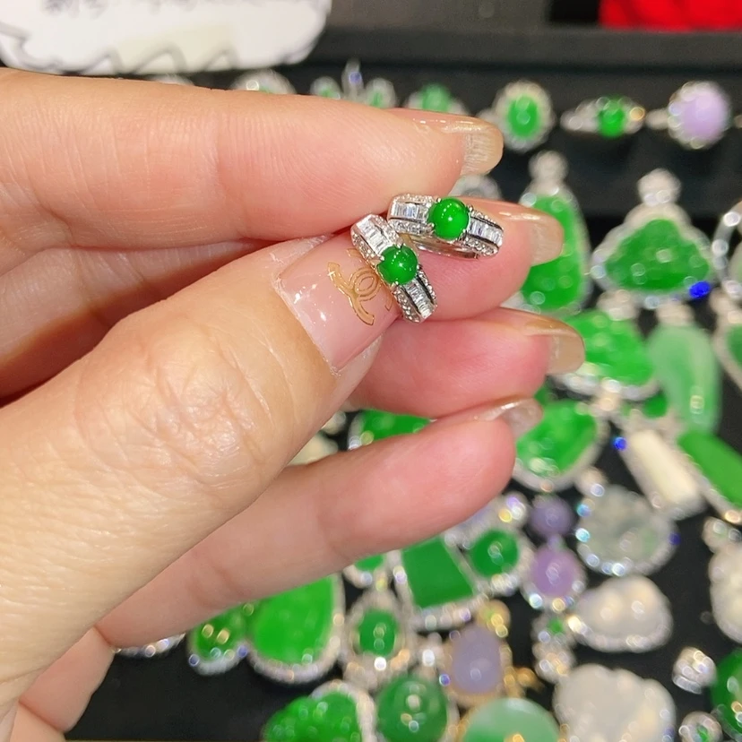 【闪购商品】翡翠未镶嵌耳饰天然翡翠