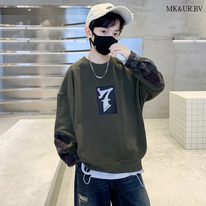 MK&UR.BV男童卫衣秋款2025新款秋季中大儿童秋装长袖痞帅男孩上衣
