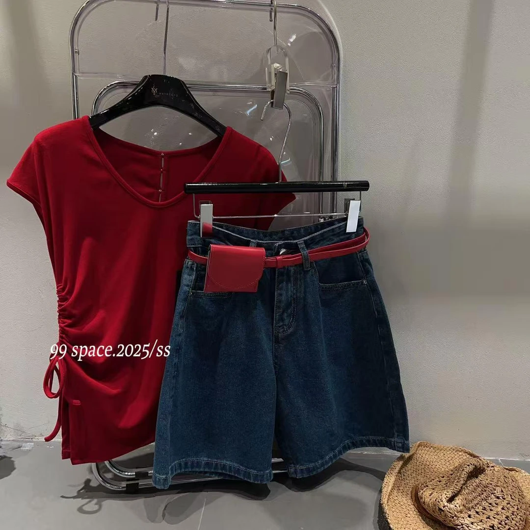 杨杨 99-夏日新款牛仔短裤1320