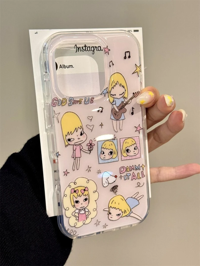 IMD奈良美智适用iphone16苹果15果冻手机壳小米OPPOVIVO荣耀一加