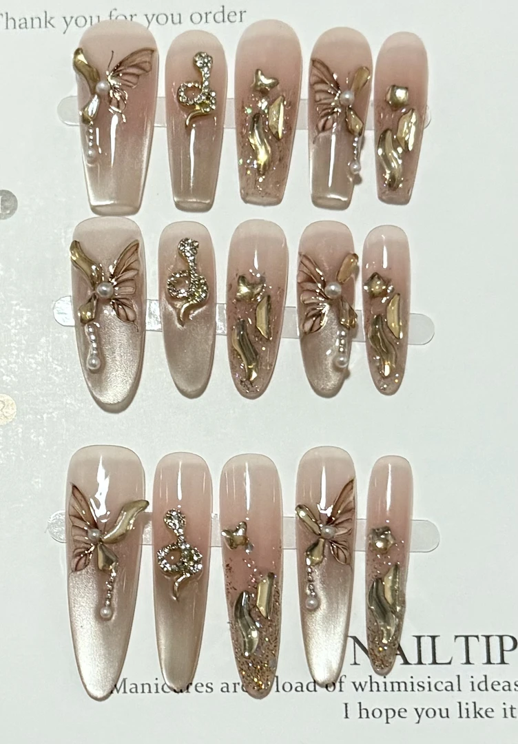 晚棠手工穿戴甲两单包邮c810