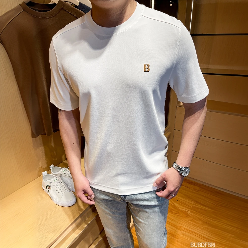 男士品质真滴无话可说 重磅320g亲肤面料欧货白色t恤休闲男短袖