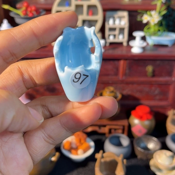 摆件微陶老王迷你花瓶