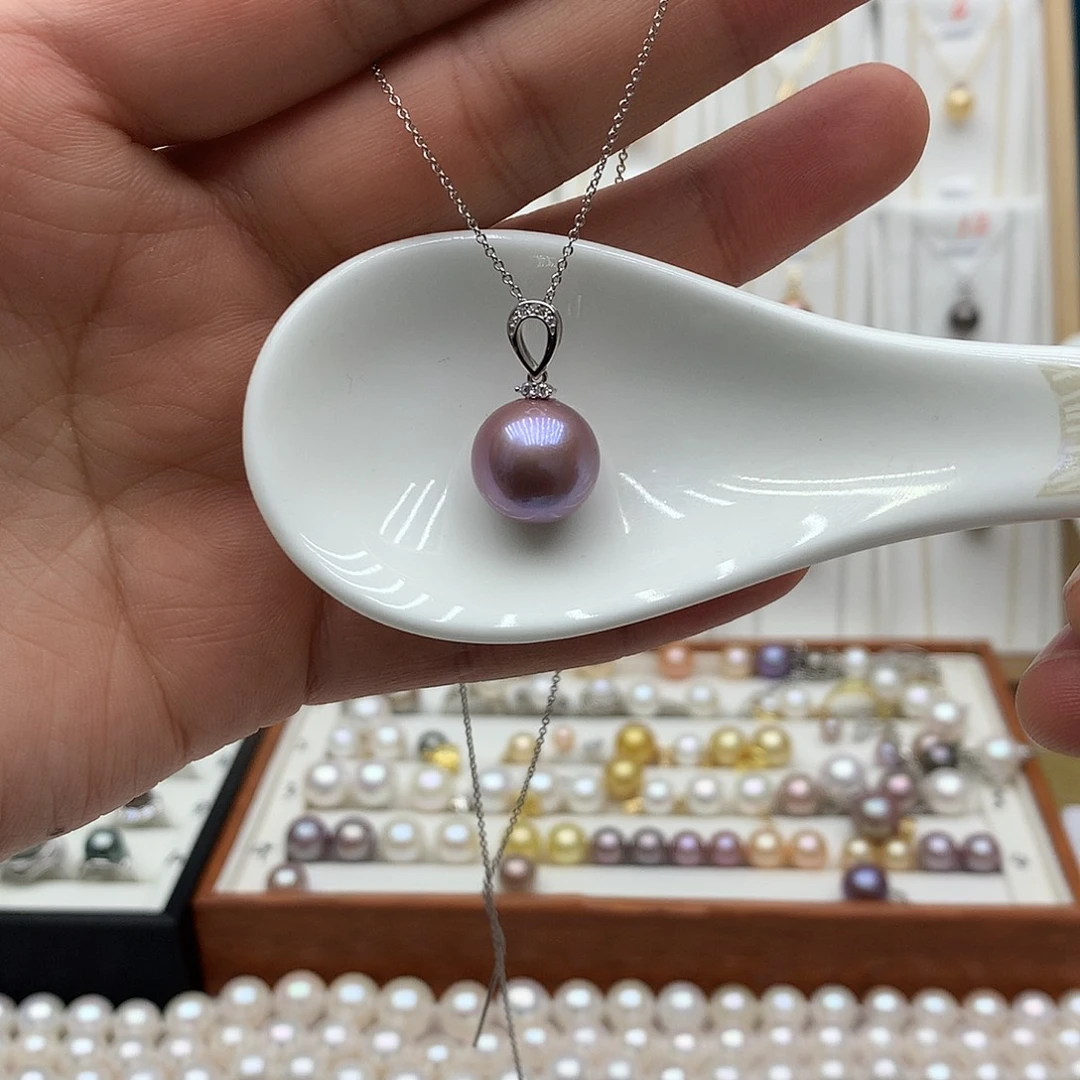 颈饰淡水珍珠银S925镶嵌