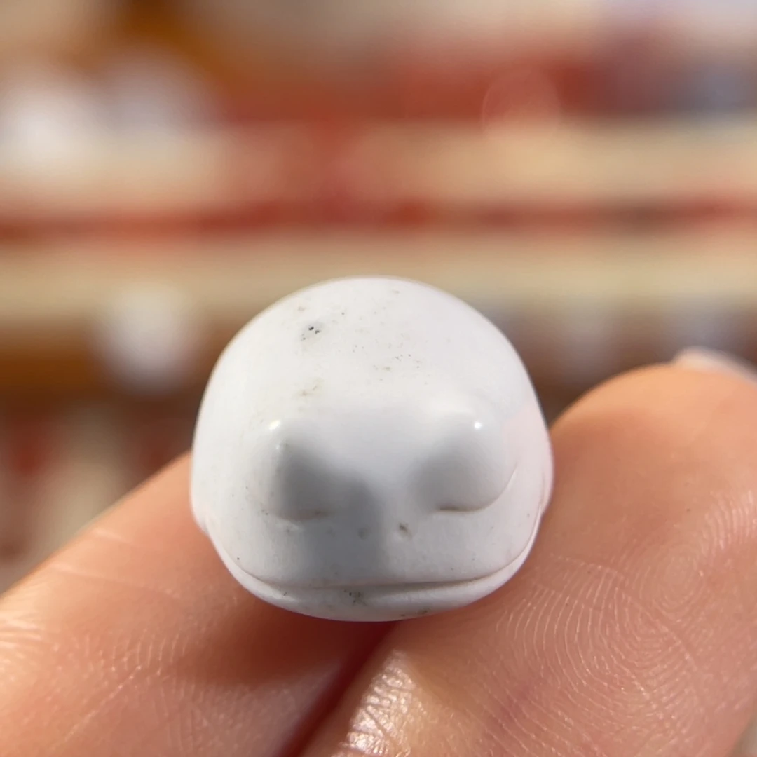 石英质玉未镶嵌蛙饼 14x14.5mm 不退换