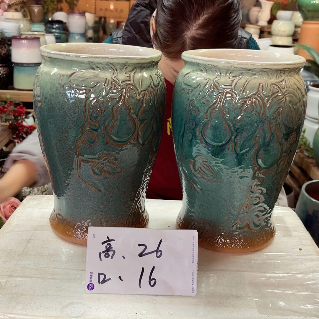 紫砂花盆高度26口径16