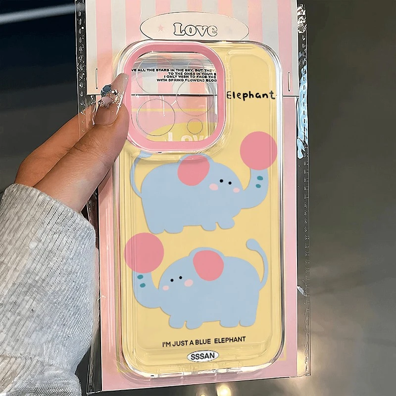 小众可爱大象适用苹果15PROMAX手机壳iPhone16软壳14全包13个性12