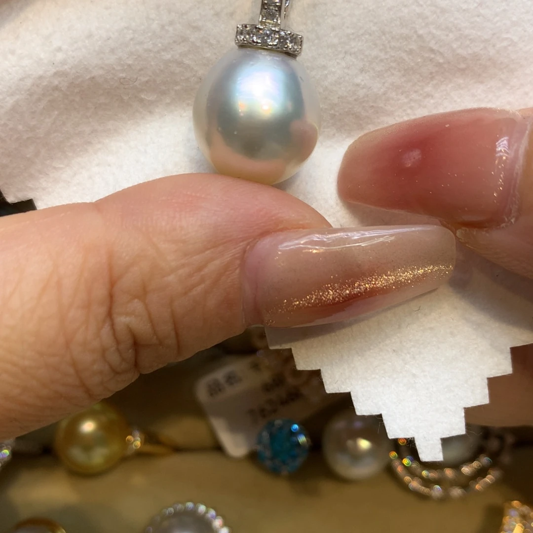 颈饰银S925镶嵌海水珍珠